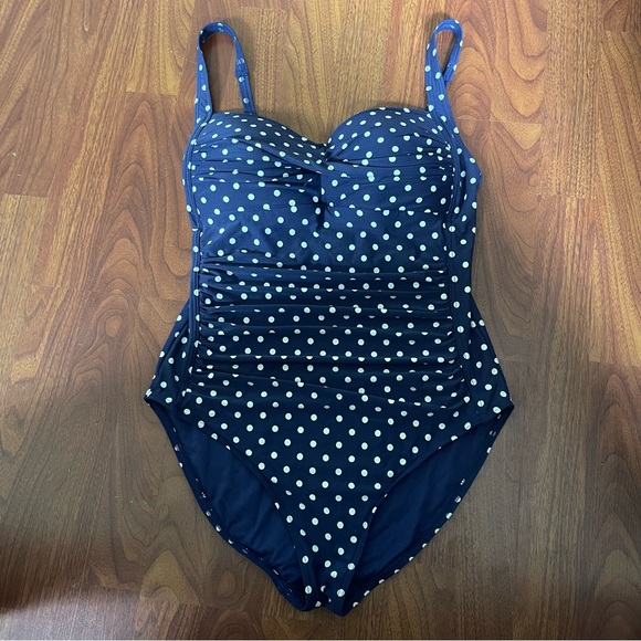 bond-eye Other - Bond-Eye Australia Slimming Polka-Dot Swimsuit US Size 10 Blue and White